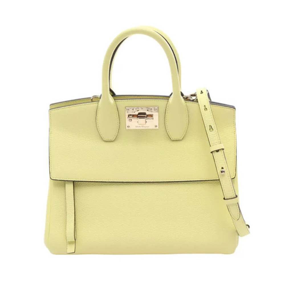 Salvatore Ferragamo The Studio handbag leather yellow